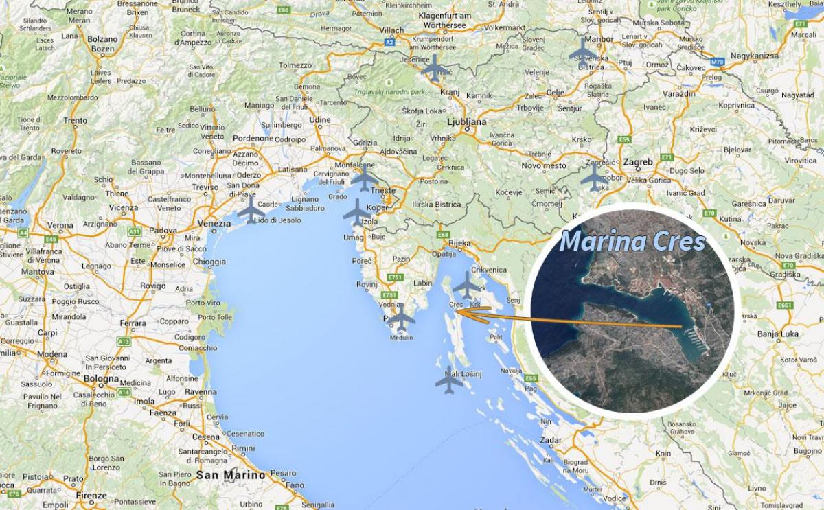 cres Kroatien Karte