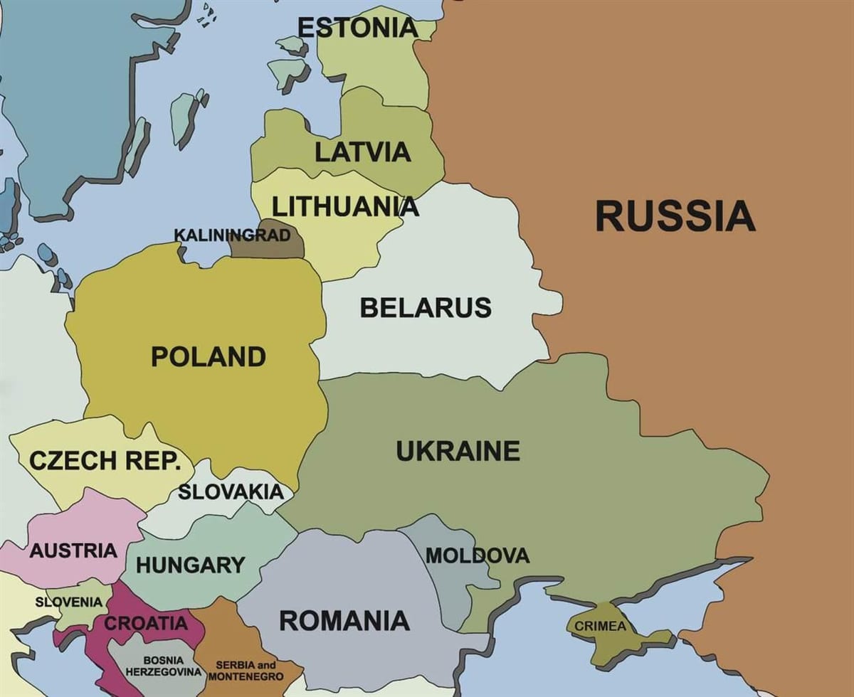 Karte von Kroatien und den Nachbarländern
