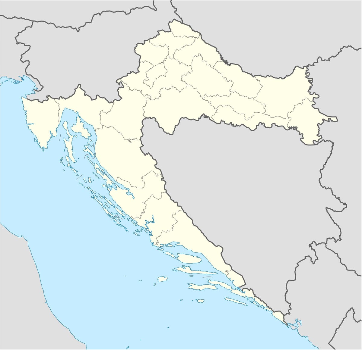 Karte von Kroatien offline