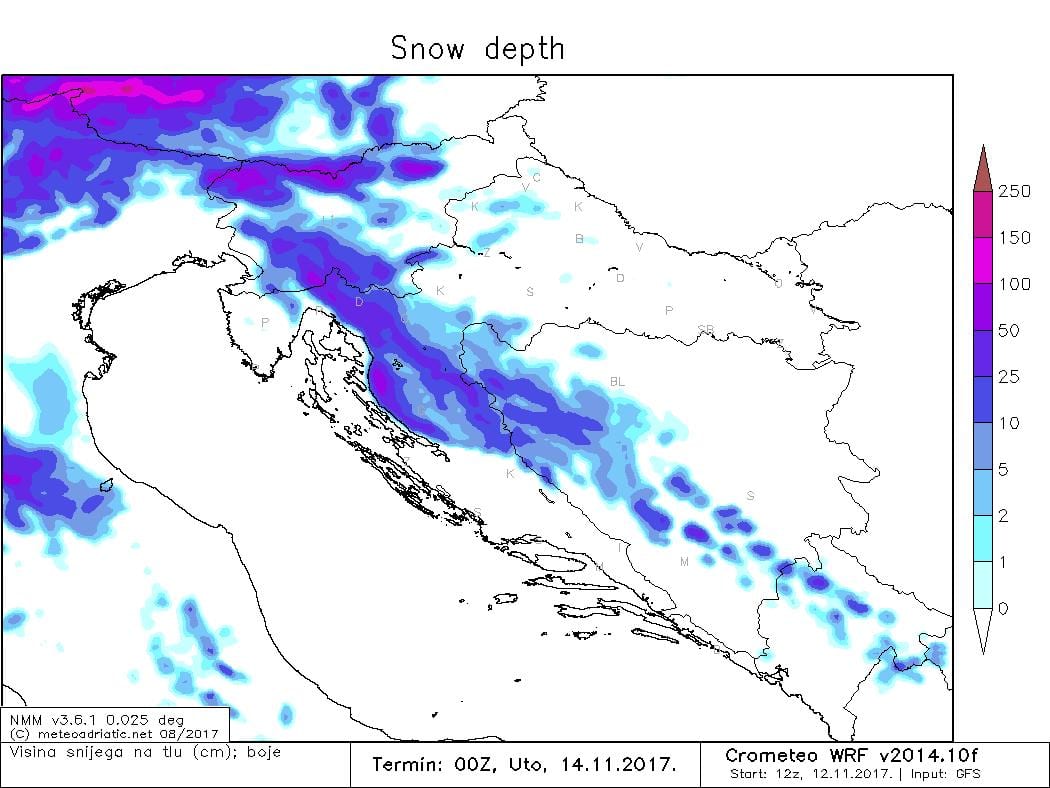 Karte von Kroatien-radar