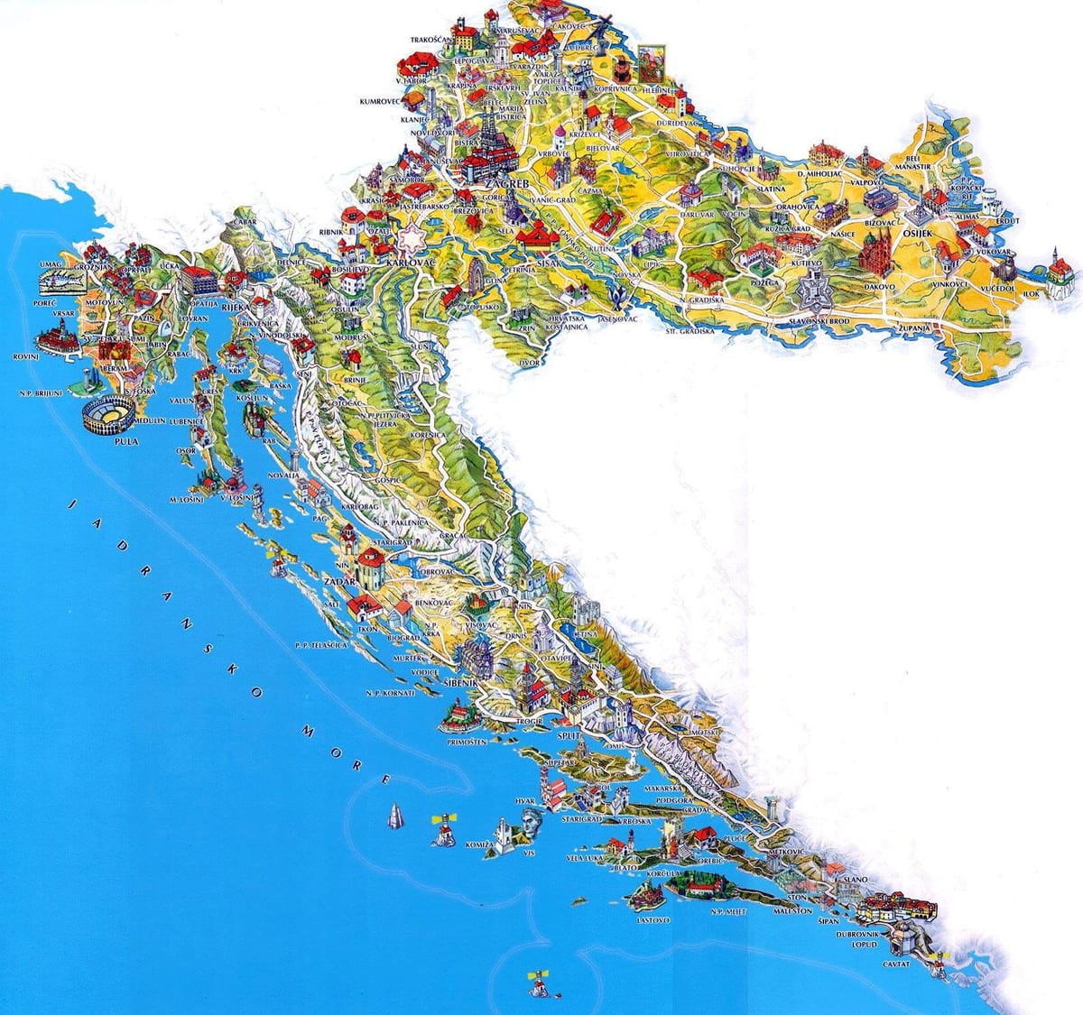Kroatien Orte zu besuchen, anzeigen