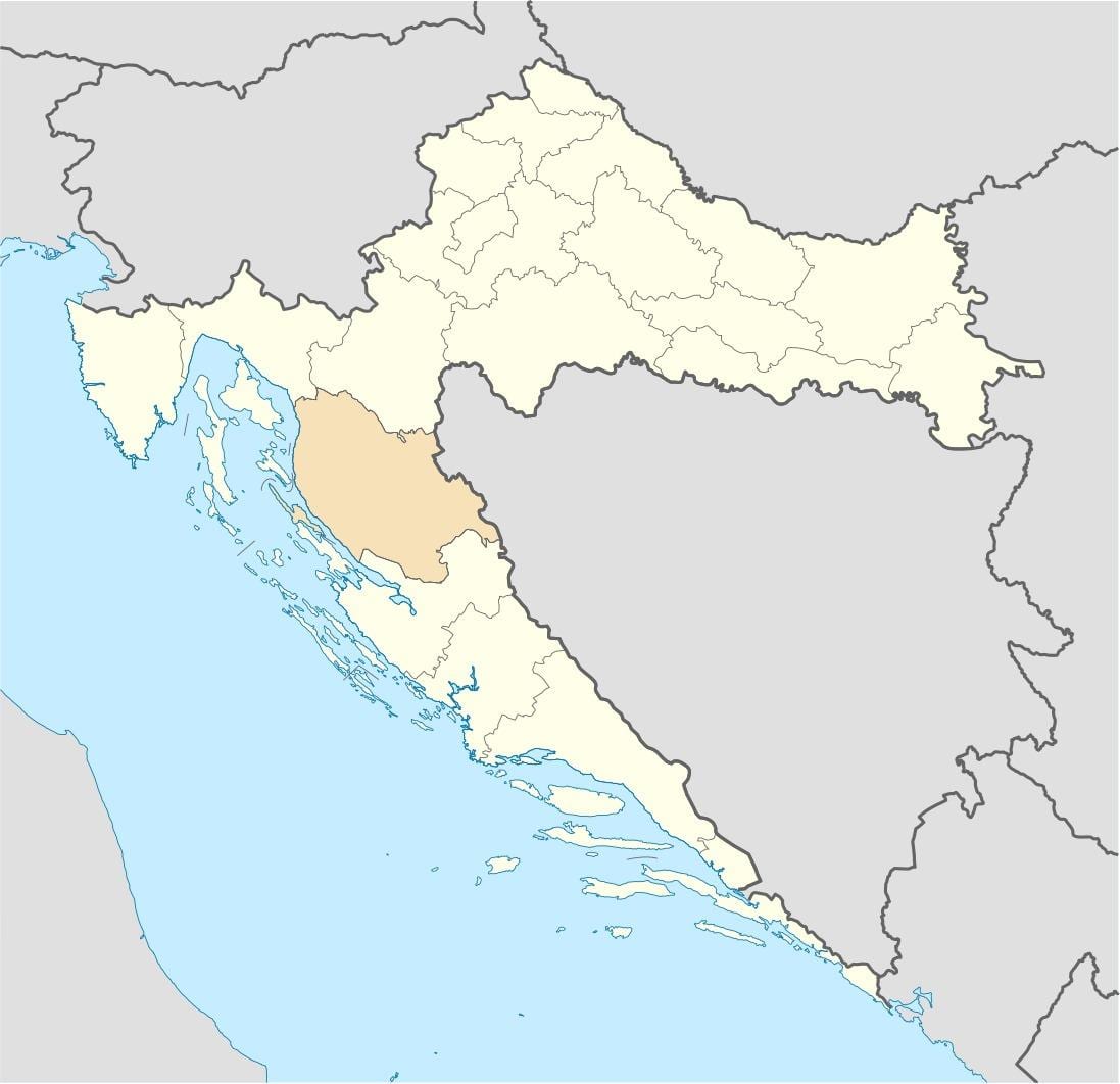 senj, Kroatien-Karte