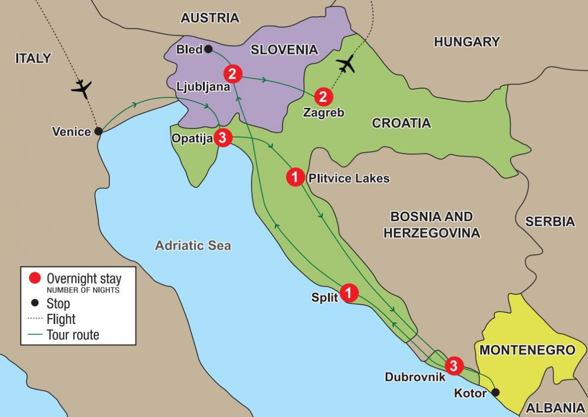 Karte von opatija Kroatien