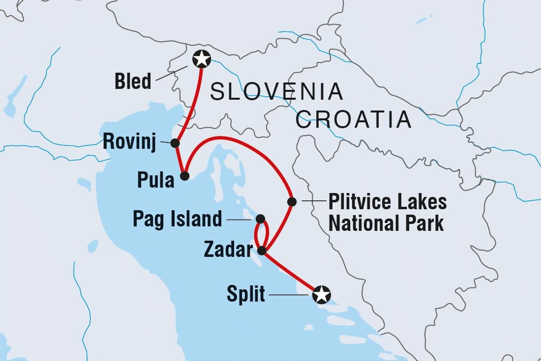 Plitvicer Seen Kroatien-Karte