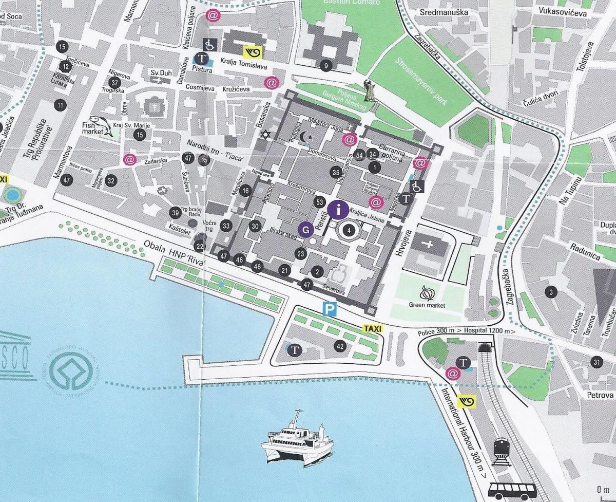 Straßenkarte von split-Kroatien