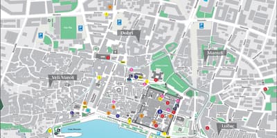 Karte der Altstadt von split Kroatien