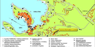 Karte von cavtat Kroatien 