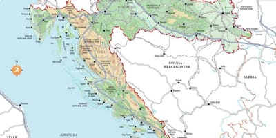 Zrce beach Kroatien Karte