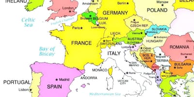 Europa-Karte zeigt, Kroatien