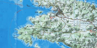 Karte von korcula Kroatien