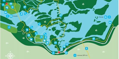 Nationalpark Krka in Kroatien-Karte