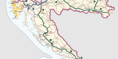 Kroatische Autobahnen Karte