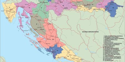 Karte Kroatien Landkarte-Vektor