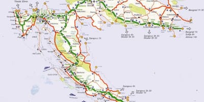 Karte von Kroatien Reise