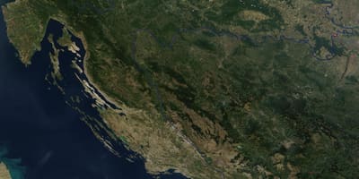 Karte von Kroatien satellite