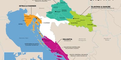 Karte von Kroatien Weingüter