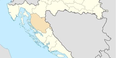 Senj, Kroatien-Karte