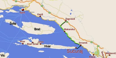 Karte omis Kroatien