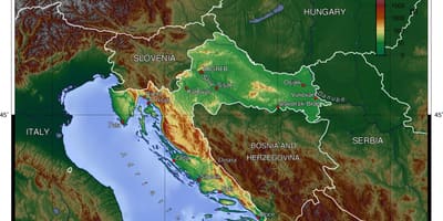 Kroatien Geographie Karte