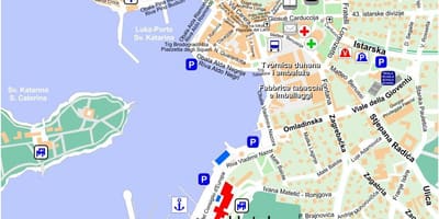 Karte von rovinj, Kroatien