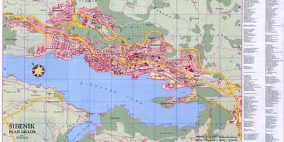 Karte von sibenik, Kroatien